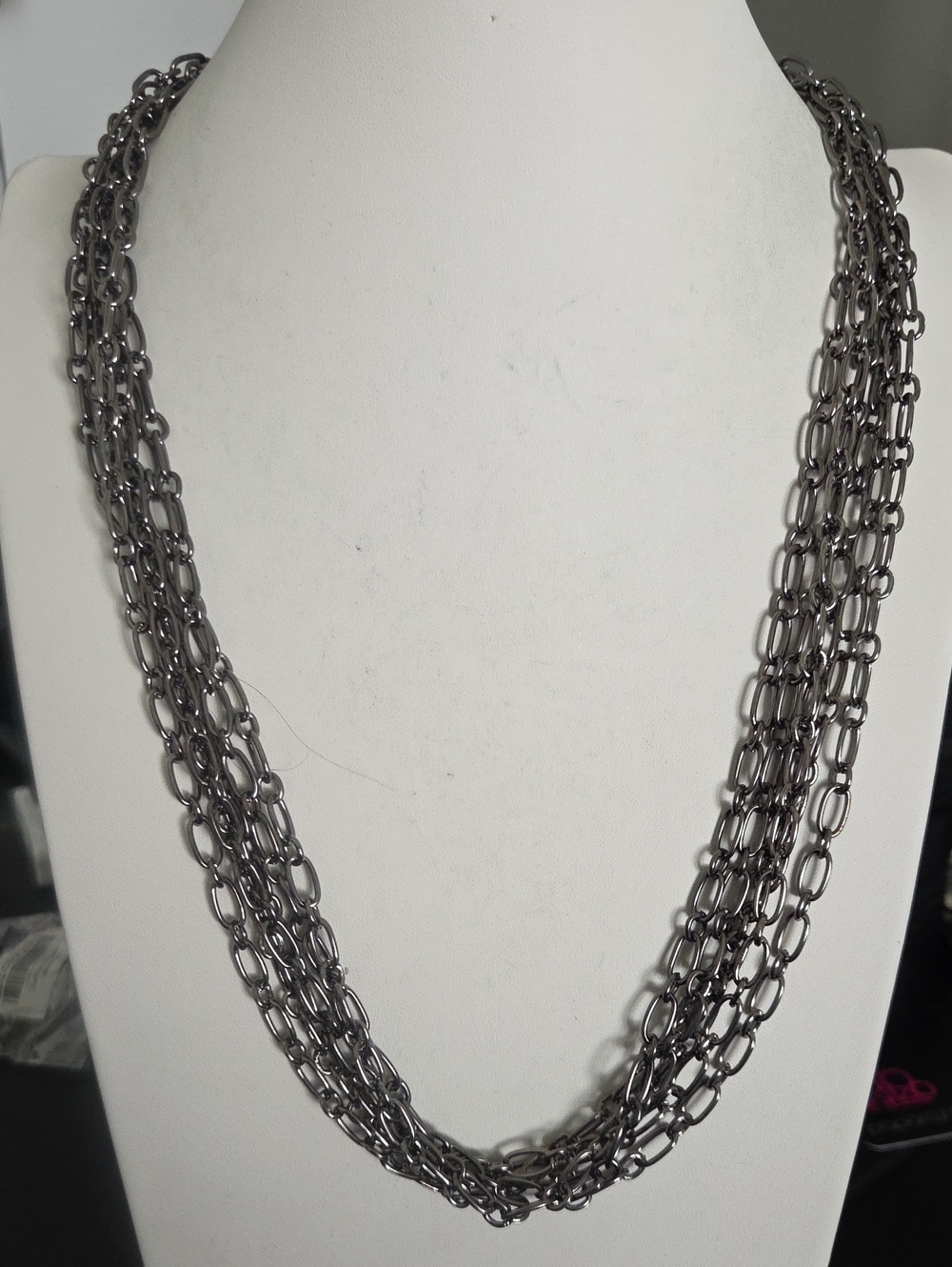 Paparazzi Dynamic Dynamo Black Layered Necklace NWT